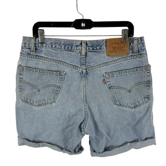 Vintage Levi’s Jean Shorts Relaxed Straight - Cutoff Jorts Fits 34 Waist - Picture 2 of 13